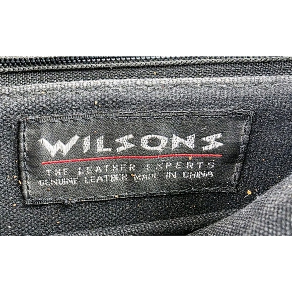 Vintage Wilsons Leather Crossbody Messenger Bag Black Rrtro 9 X 9 - Picture 5 of 6
